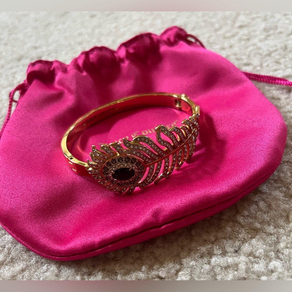Juicy Couture gold feather bracelet